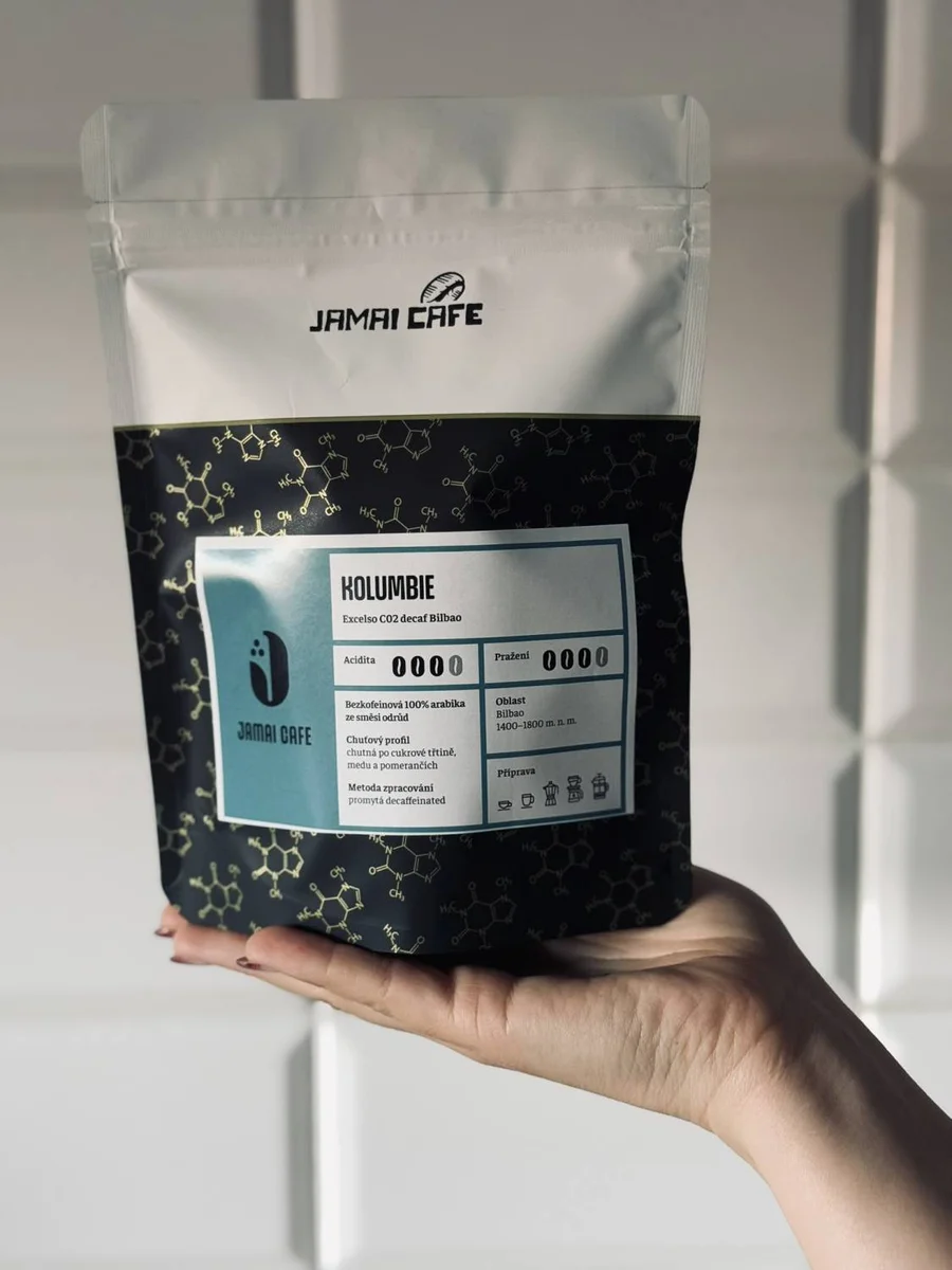 KOLUMBIE Excelso CO2 decaf Bilbao - káva v balení