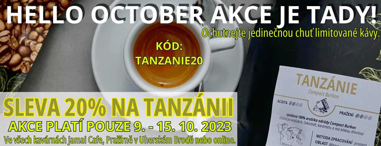 HELLO OCTOBER AKCE SE SLEVOU 20% NA LIMITOVANOU KÁVU TANZÁNII JE TADY!